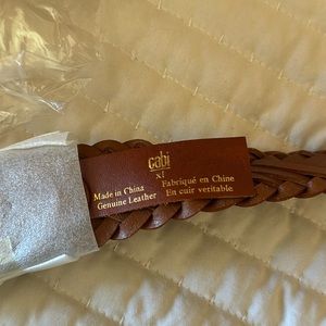 CAbi leather XL belt NWT